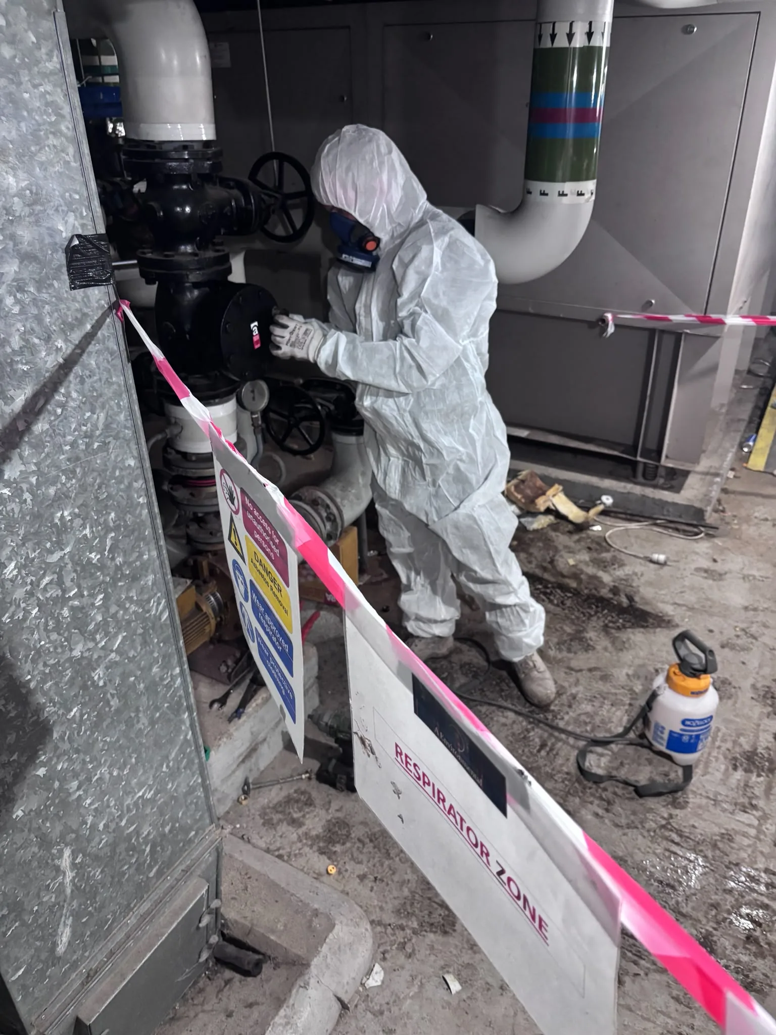 Asbestos artex removal from concrete soffit in South Norwood